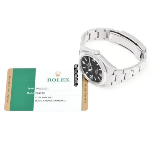 Suitable Replica Rolex Explorer 214270 Caliber 3132 Automatic Movement 39mm Steel Case Watch - Image 5
