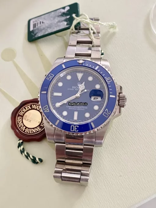 Remarkable Fake Rolex Submariner Date 116619lb Caliber 3135 Automatic Movement 40mm White Gold Case Mens/unisex Watch - Image 11