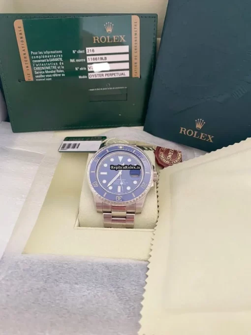 Remarkable Fake Rolex Submariner Date 116619lb Caliber 3135 Automatic Movement 40mm White Gold Case Mens/unisex Watch - Image 2