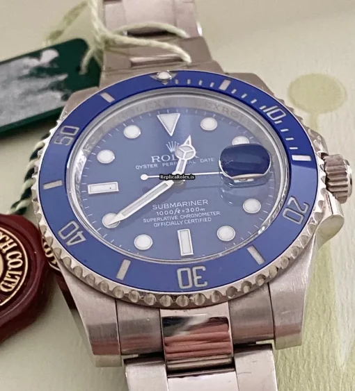 Remarkable Fake Rolex Submariner Date 116619lb Caliber 3135 Automatic Movement 40mm White Gold Case Mens/unisex Watch - Image 7
