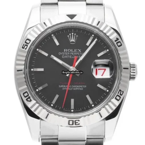 Amazing Replica Rolex Datejust Turn-o-graph 116264 Caliber 3135 Automatic Movement 36mm Steel Case Watch - Image 6