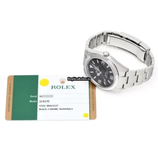 Luxury Replica Rolex Explorer 214270 Caliber 3132 Automatic Movement 39mm Steel Case Watch - Image 5