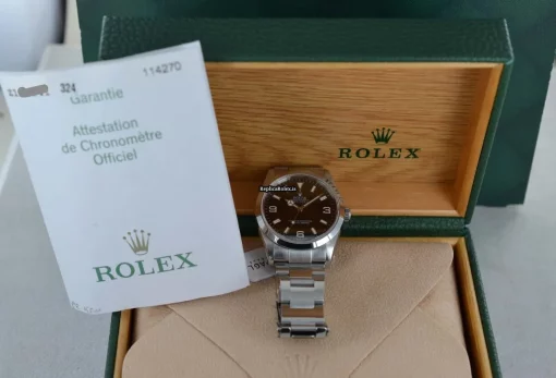 Fabulous Copy Rolex Explorer 114270 Caliber 3130 Automatic Movement 36mm Steel Case Mens/unisex Watch - Image 7