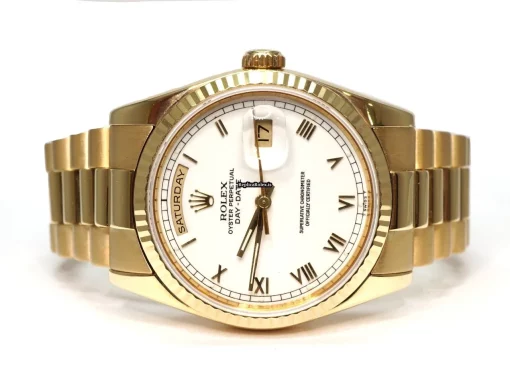 Great Fake Rolex Day-date 36 118238 Caliber 3155 Automatic Movement 36mm Yellow Gold Case Mens/unisex Watch