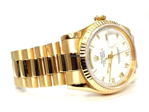 Great Fake Rolex Day-date 36 118238 Caliber 3155 Automatic Movement 36mm Yellow Gold Case Mens/unisex Watch - Image 3