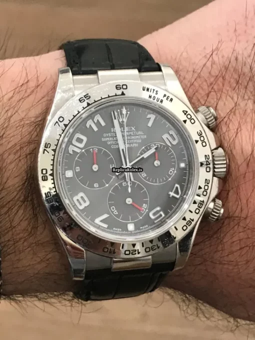 Great Fake Rolex Daytona 116519 Caliber 4130 Automatic Movement 40mm White Gold Case Mens/unisex Watch