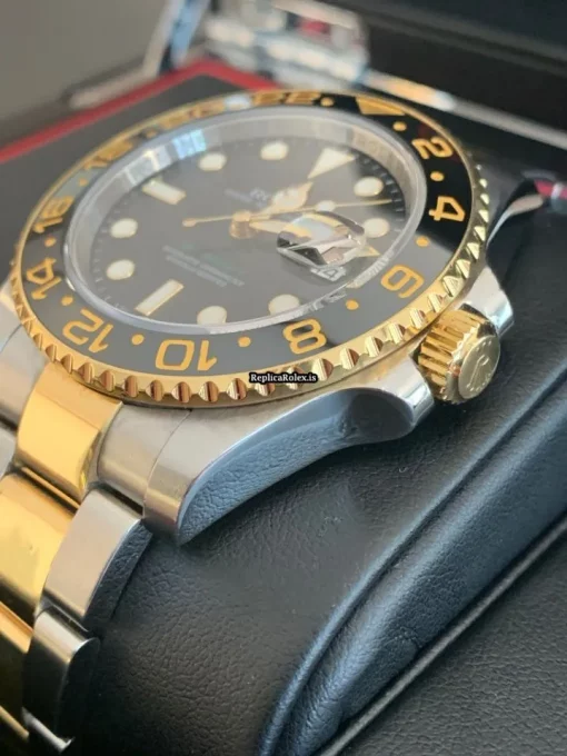 Fantastic Fake Rolex Gmt-master II 116713ln Caliber 3186 Automatic Movement 40mm Gold/steel Case Mens/unisex Watch - Image 3