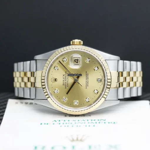 Nice Replica Rolex Datejust 16233 Caliber 3135 Automatic Movement 36x42mm Gold/steel Case Mens/unisex Watch