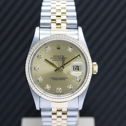 Nice Replica Rolex Datejust 16233 Caliber 3135 Automatic Movement 36x42mm Gold/steel Case Mens/unisex Watch - Image 4