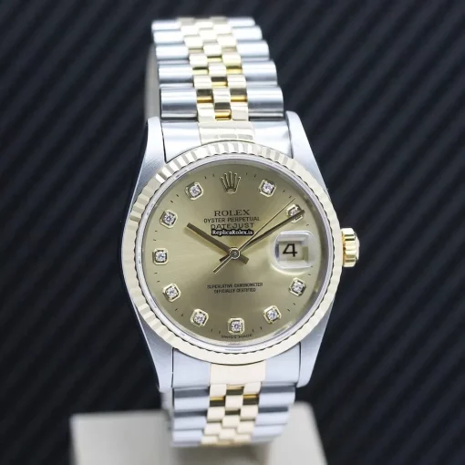 Nice Replica Rolex Datejust 16233 Caliber 3135 Automatic Movement 36x42mm Gold/steel Case Mens/unisex Watch - Image 6