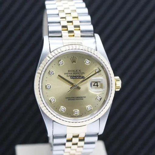 Nice Replica Rolex Datejust 16233 Caliber 3135 Automatic Movement 36x42mm Gold/steel Case Mens/unisex Watch - Image 7
