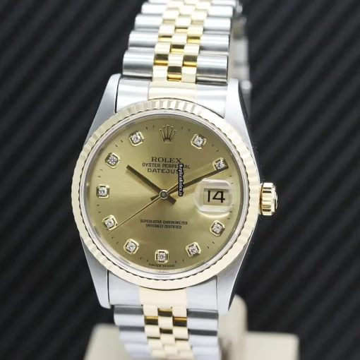 Nice Replica Rolex Datejust 16233 Caliber 3135 Automatic Movement 36x42mm Gold/steel Case Mens/unisex Watch - Image 9