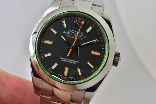 Design Replica Rolex Milgauss 116400gv Automatic Movement 40mm Steel Case Mens/unisex Watch - Image 8