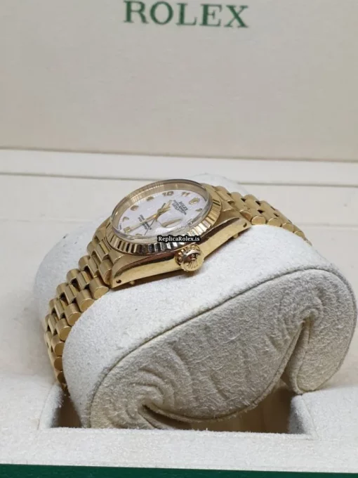 Lovely Replica Rolex Lady-datejust 69178 Caliber 2135 Automatic Movement 26mm Yellow Gold Case Womens Watch - Image 3