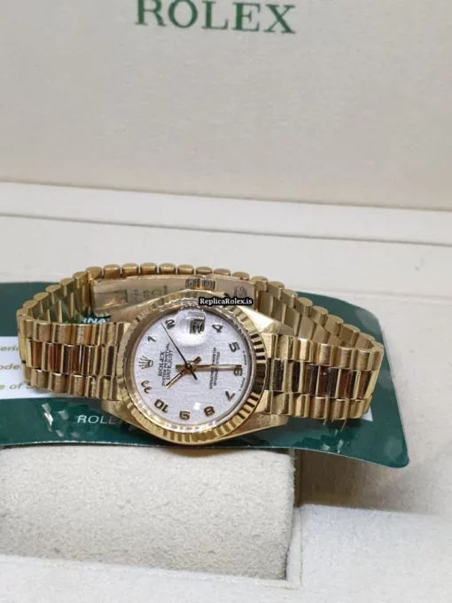 Lovely Replica Rolex Lady-datejust 69178 Caliber 2135 Automatic Movement 26mm Yellow Gold Case Womens Watch - Image 7