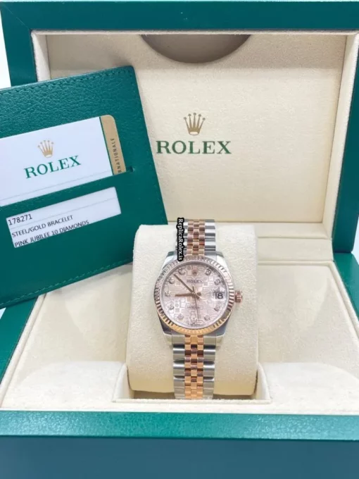 1:1 Replica Rolex Lady-datejust 178271 Caliber 2235 Automatic Movement 31mm Steel Case Womens Watch - Image 9
