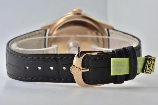 Neat Fake Rolex Cellini Dual Time 50525 Automatic Movement 39mm Rose Gold Case Mens/unisex Watch - Image 5