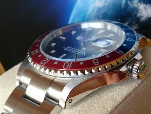 Defect Fake Rolex Gmt-master II 16710 Automatic Movement Steel Case Watch