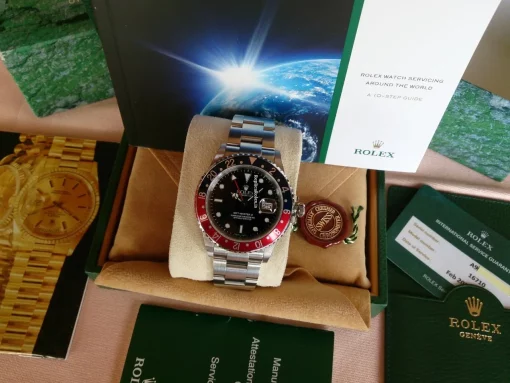 Defect Fake Rolex Gmt-master II 16710 Automatic Movement Steel Case Watch - Image 15