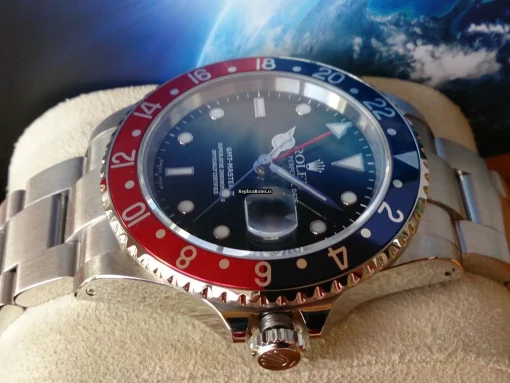 Defect Fake Rolex Gmt-master II 16710 Automatic Movement Steel Case Watch - Image 4