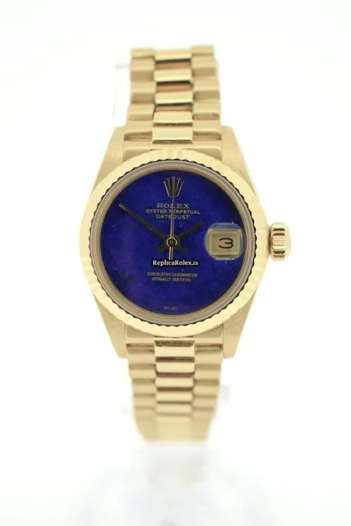 Discount Replica Rolex Lady-datejust 6917 Automatic Movement 26mm Yellow Gold Case Womens Watch - Image 2