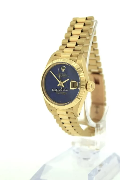 Discount Replica Rolex Lady-datejust 6917 Automatic Movement 26mm Yellow Gold Case Womens Watch - Image 3