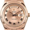 Stylish Fake Rolex Day-date II 218235 Caliber 3156 Automatic Movement 41x49mm Rose Gold Case Mens/unisex Watch