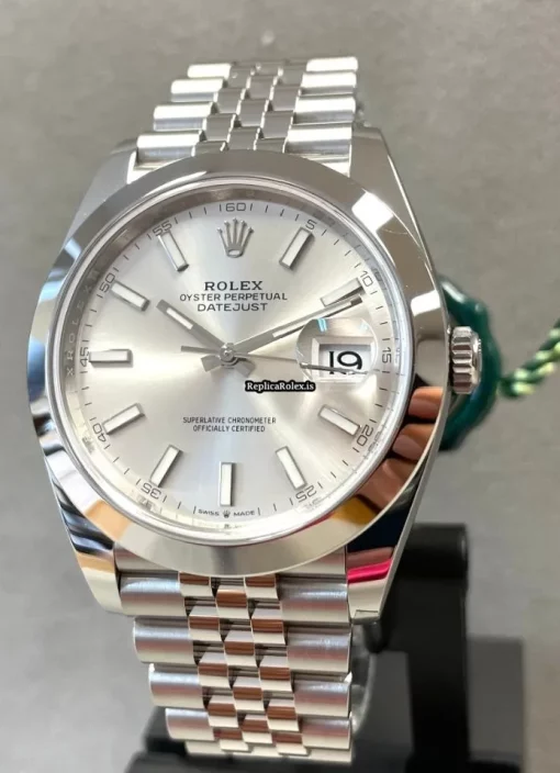 Durable Fake Rolex Datejust 126300 Caliber 3235 Automatic Movement 41x48mm Steel Case Mens/unisex Watch - Image 4