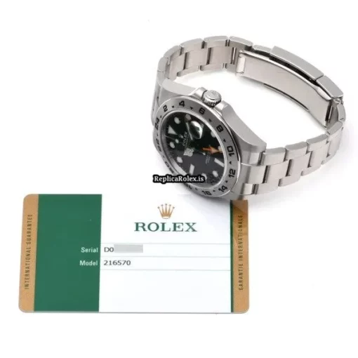 High-end Fake Rolex Explorer II 216570 Caliber 3187 Automatic Movement 42mm Steel Case Watch - Image 5