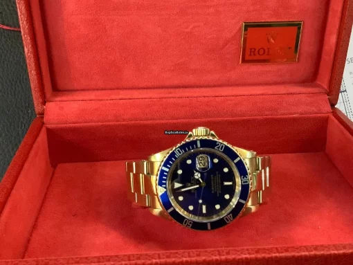 Great Imitation Rolex Submariner Date 16618 Caliber 3135 Automatic Movement 40mm Yellow Gold Case Mens/unisex Watch - Image 7