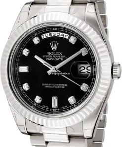Perfect Replica Rolex Day-date II 218239 Caliber 3156 Automatic Movement 41mm White Gold Case Mens/unisex Watch