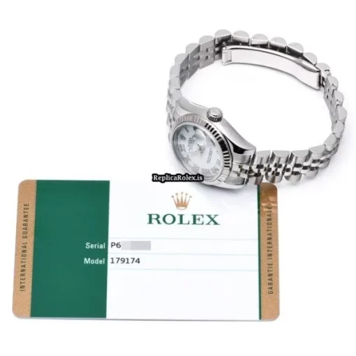 Perfect Replica Rolex Lady-datejust 179174 Automatic Movement 26mm Steel Case Womens Watch - Image 5