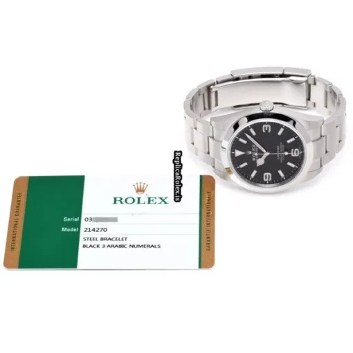 Superb Replica Rolex Explorer 214270 Caliber 3132 Automatic Movement 39mm Steel Case Watch - Image 5