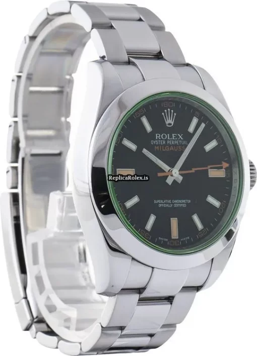 Lovely Replica Rolex Milgauss 116400gv-0001 Caliber 3131 Automatic Movement 40mm Steel Case Mens/unisex Watch - Image 3