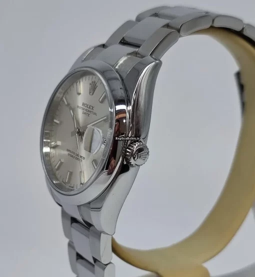 Great Fake Rolex Oyster Perpetual Date 115200 Caliber 3135 Automatic Movement 34mm Steel Case Mens/unisex Watch - Image 3