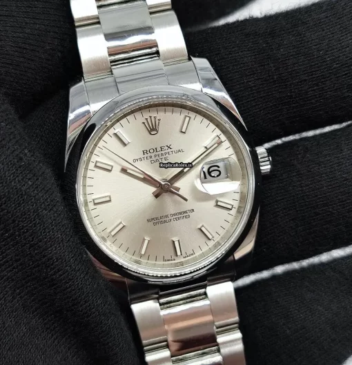 Great Fake Rolex Oyster Perpetual Date 115200 Caliber 3135 Automatic Movement 34mm Steel Case Mens/unisex Watch - Image 9