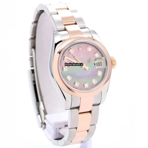 Reliable Replica Rolex Lady-datejust 179161ng Automatic Movement 25mm Gold/steel Case Womens Watch - Image 8