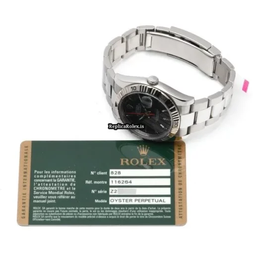 Defect Replica Rolex Datejust Turn-o-graph 116264 Caliber 3135 Automatic Movement 36mm Steel Case Watch - Image 5