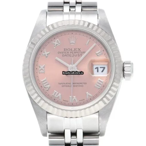 Reliable Replica Rolex Lady-datejust 69174 Automatic Movement 26mm Steel Case Womens Watch - Image 6