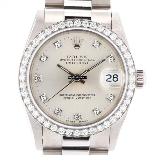 Incredible Replica Rolex Datejust 68289g Automatic Movement 26mm White Gold Case Mens/unisex Watch - Image 2