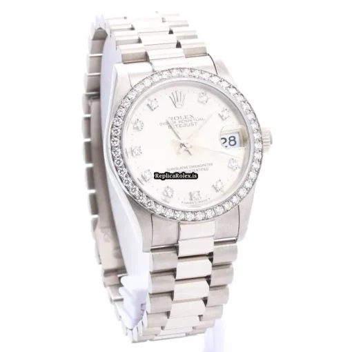 Incredible Replica Rolex Datejust 68289g Automatic Movement 26mm White Gold Case Mens/unisex Watch - Image 8