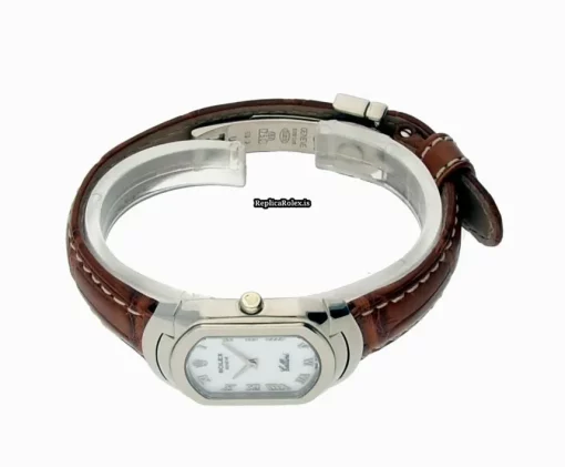 Epic Replica Rolex Cellini 6631 Caliber 6620 Quartz Movement 25x35mm White Gold Case Womens Watch - Image 2