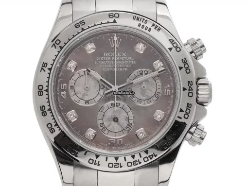 Attractive Fakes Rolex Daytona 116509 Caliber 4130 Automatic Movement 40mm White Gold Case Mens/unisex Watch