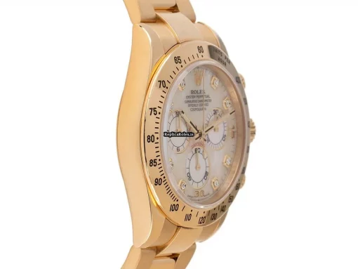 Stylish Fake Rolex Daytona 116528 Caliber 4130 Automatic Movement 40mm Yellow Gold Case Mens/unisex Watch - Image 3