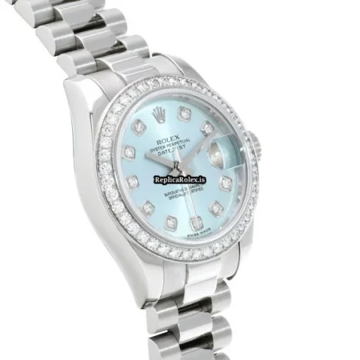 Ideal Replica Rolex Lady-datejust 179136g Automatic Movement 26mm Platinum Case Womens Watch - Image 3