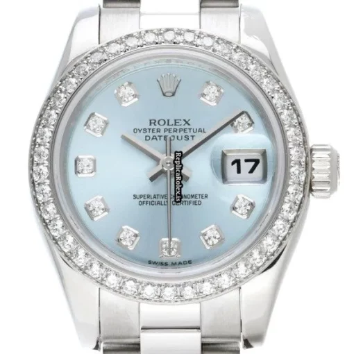 Ideal Replica Rolex Lady-datejust 179136g Automatic Movement 26mm Platinum Case Womens Watch - Image 6