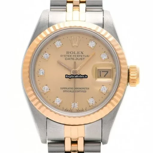 Remarkable Fake Rolex Lady-datejust 69173g Automatic Movement 26mm Steel Case Womens Watch - Image 5