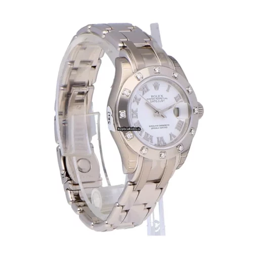 Amazing Copy Rolex Lady-datejust Pearlmaster 80319-0077 Automatic Movement 29mm White Gold Case Womens Watch - Image 8