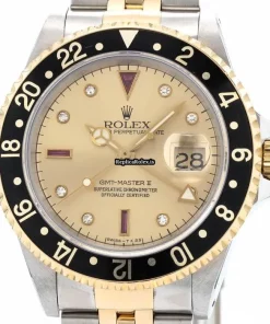 Luxury Fake Rolex Gmt-master II 16713rg Caliber 3185 Automatic Movement 40mm Gold/steel Case Mens/unisex Watch