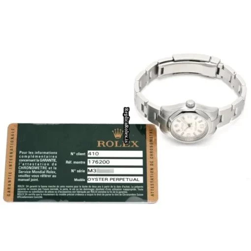 Awesome Replica Rolex Oyster Perpetual 26 176200 Caliber 2231 Automatic Movement 26mm Steel Case Womens Watch - Image 5